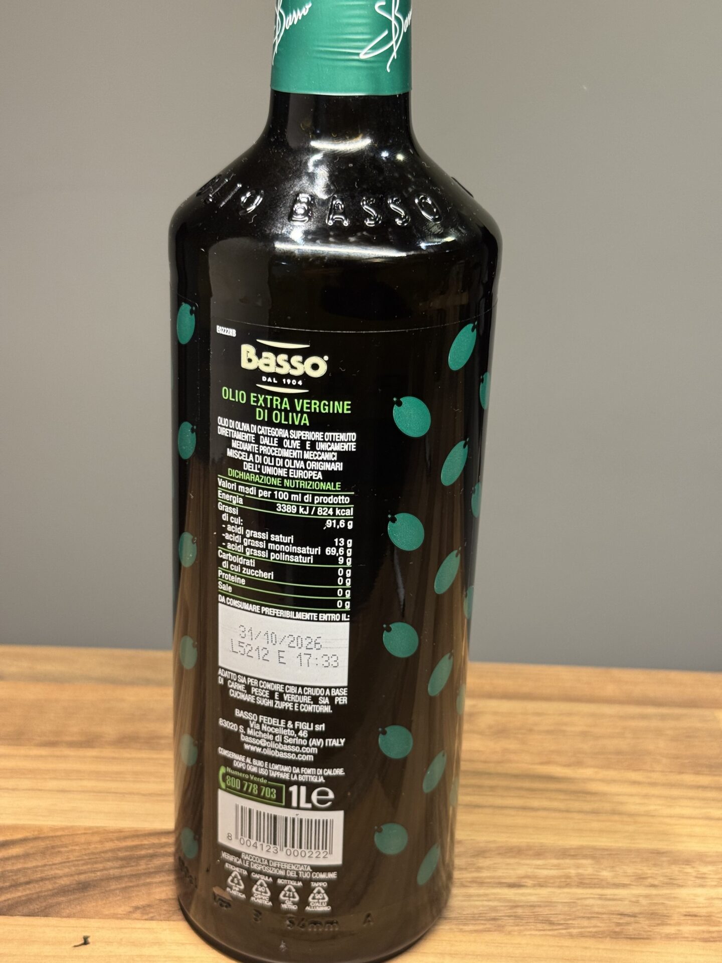 BASSO Extra panenský olivový olej 1 L - Obrázek 3